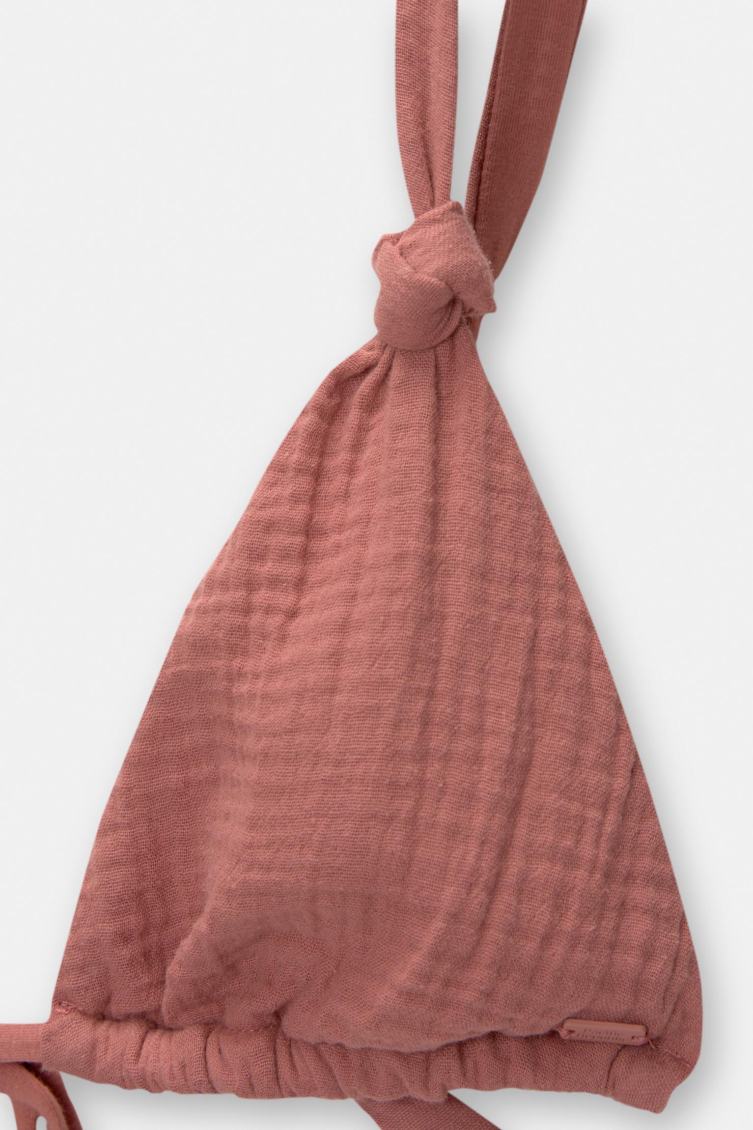 Textured triangle bikini top Product Image