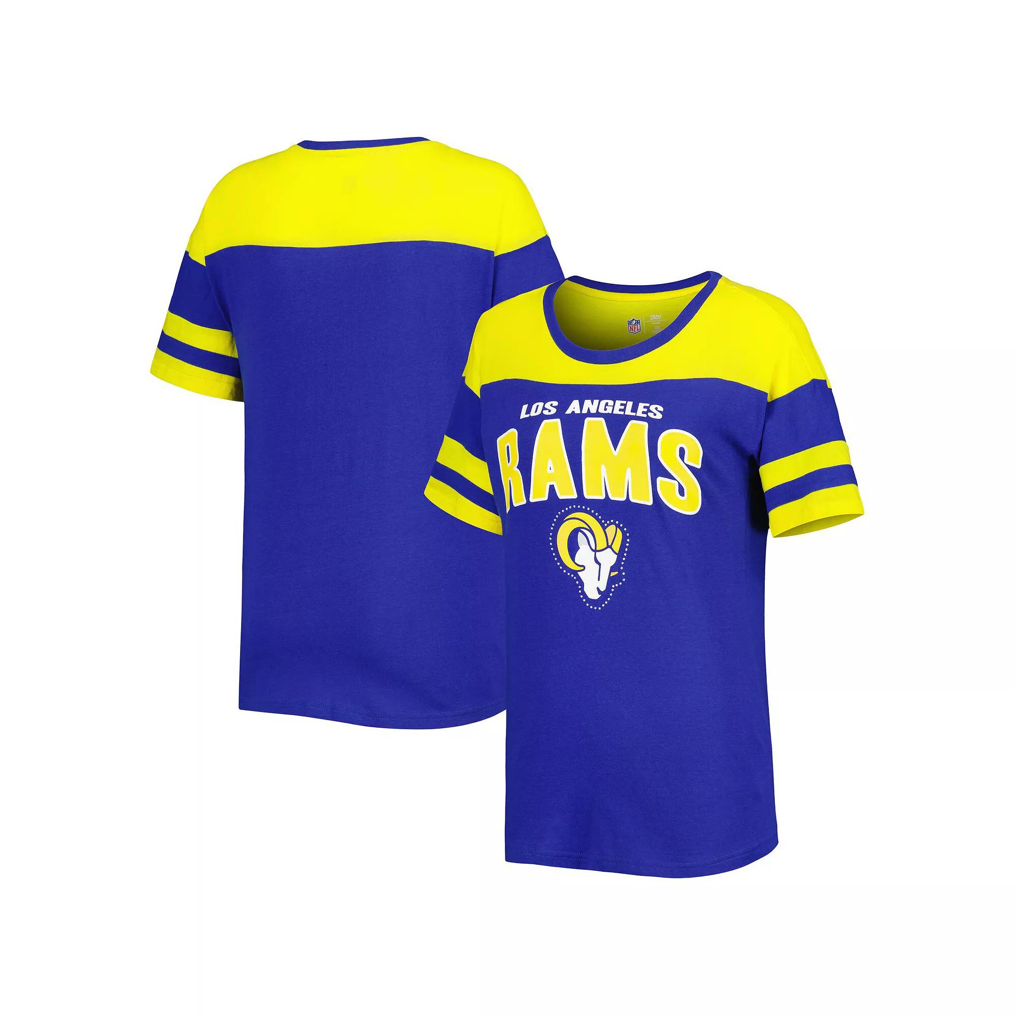 Women's G-III 4Her by Carl Banks Royal/Gold Los Angeles Rams Play the Ball T-Shirt, Size: 2XL, Blue Product Image