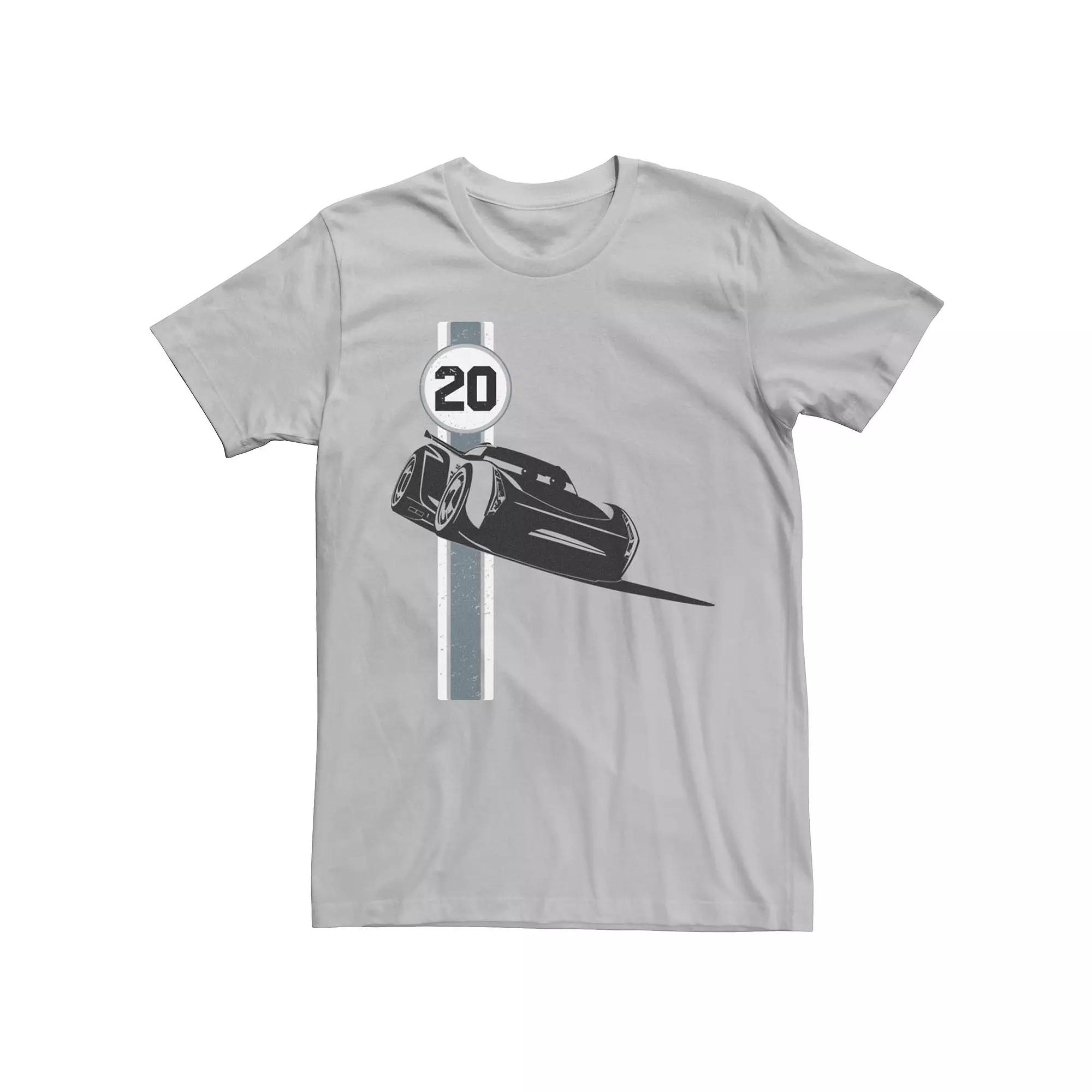 Men's Disney Pixar Cars 3 Lightning McQueen Racing Stripe Tee,  Product Image