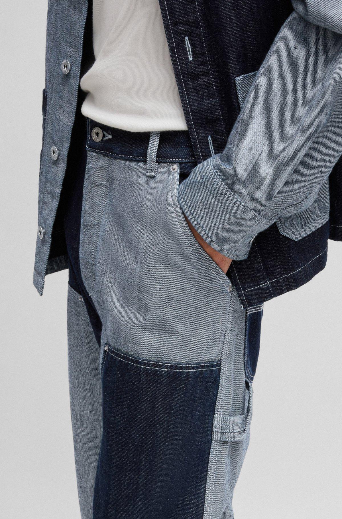 Loose-fit jeans in mixed denims Product Image