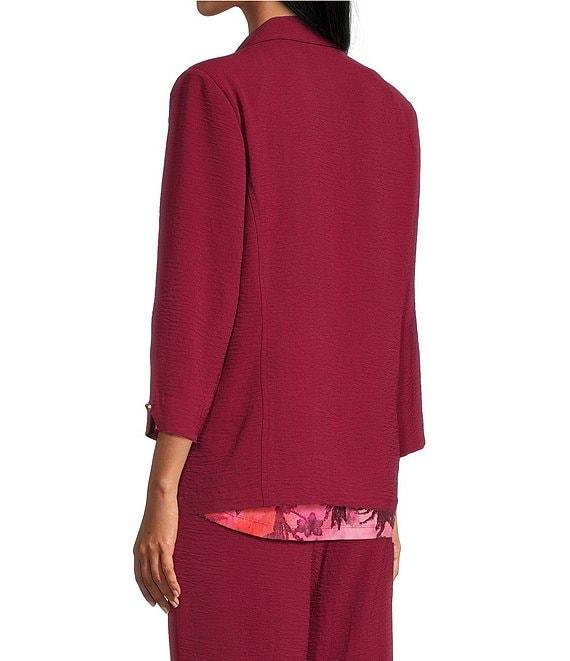 Allison Daley Petite Rhubarb 3/4 Sleeve Open-Front Blazer Product Image