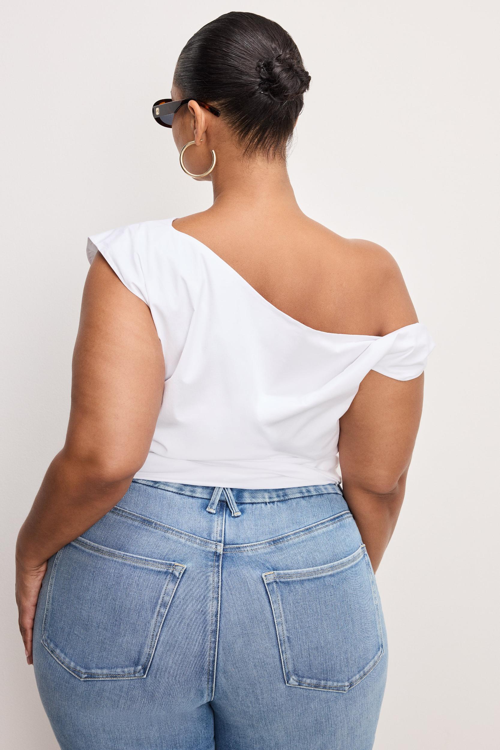 POPLIN OFF SHOULDER TOP | WHITE001 Product Image