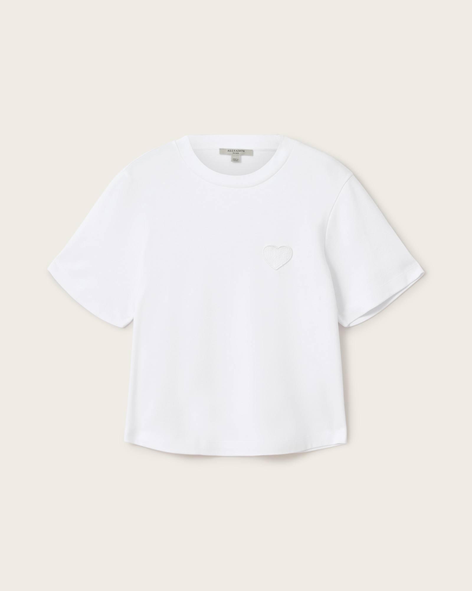 Lover Lisa Embroidered T-Shirt White | ALLSAINTS US Product Image