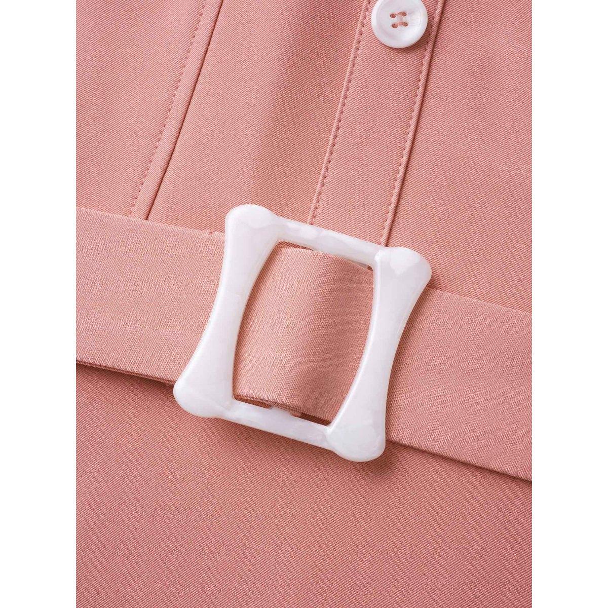 Plus Size Sleeveless Chest Flaps Midi Dress Crepe Women Cocktail Belted Party Curvy Bloomchic 30/6X Product Image