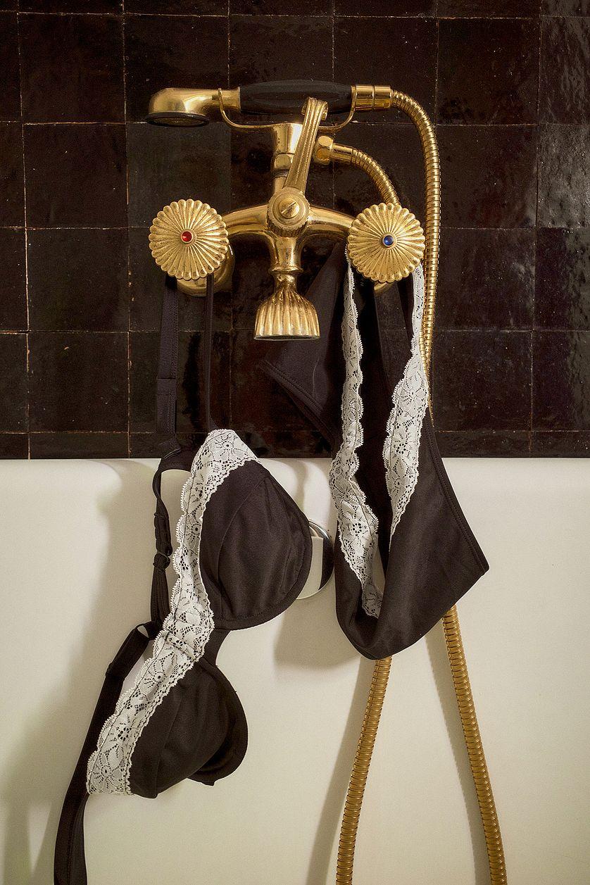 Lace Detail Cup Bikini Top Product Image