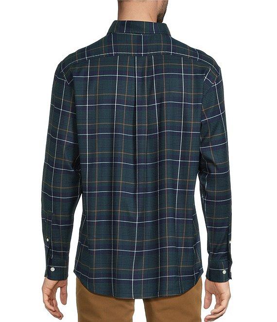 Roundtree & Yorke Long Sleeve Performance Large Plaid Flannel Sport Shirt Product Image