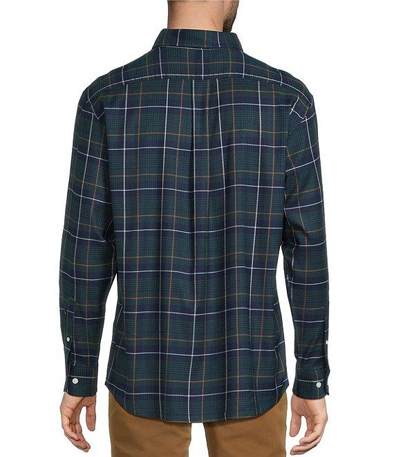 Roundtree & Yorke Long Sleeve Performance Large Plaid Flannel Sport Shirt Product Image