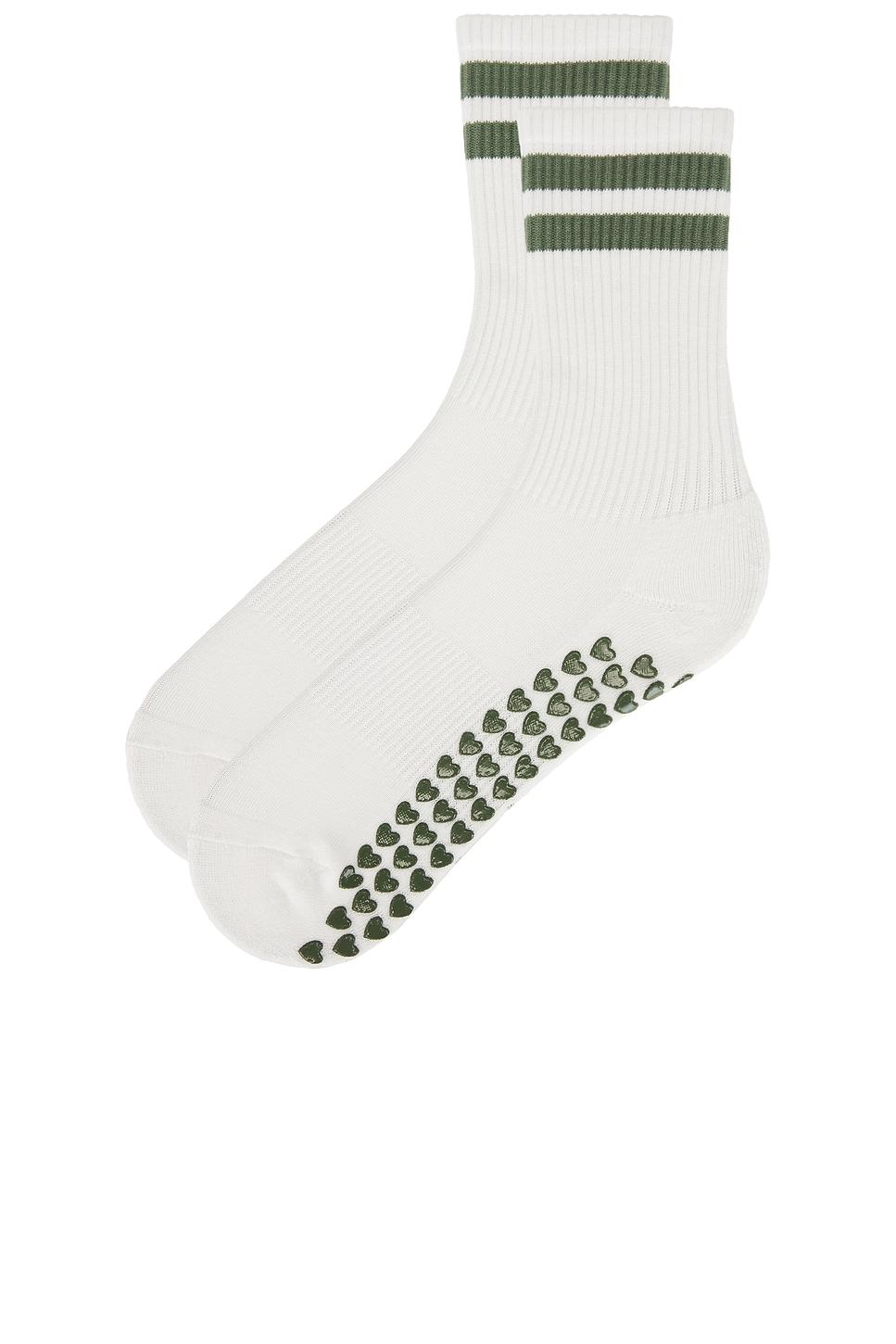 Striped Tube Grip Sock WellBeing + BeingWell Product Image