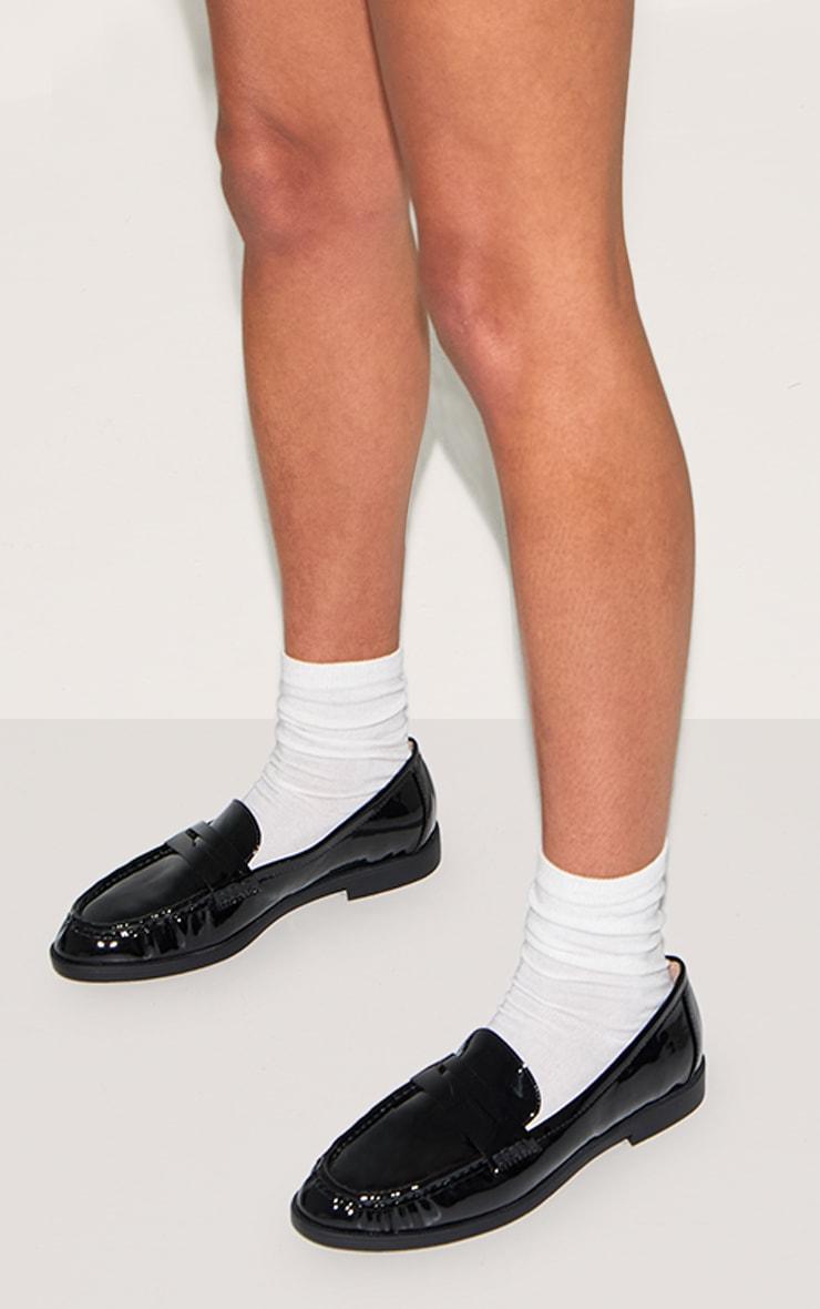 Black Patent Round Toe Loafer Product Image