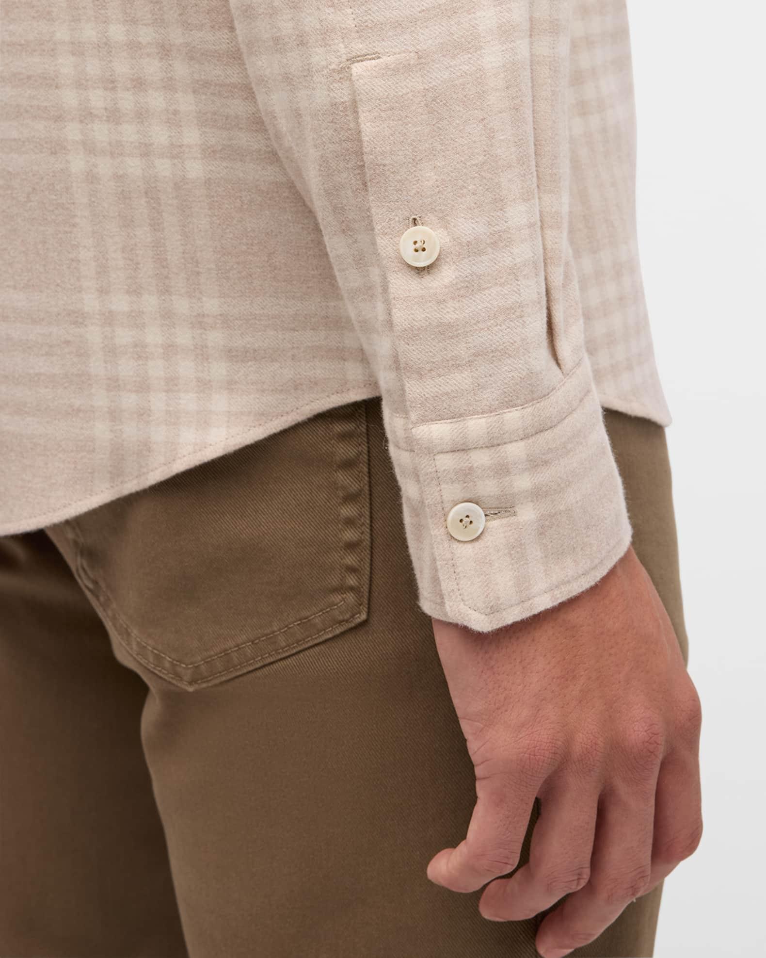 Men's Cotton Plaid Casual Button-Down Shirt Product Image