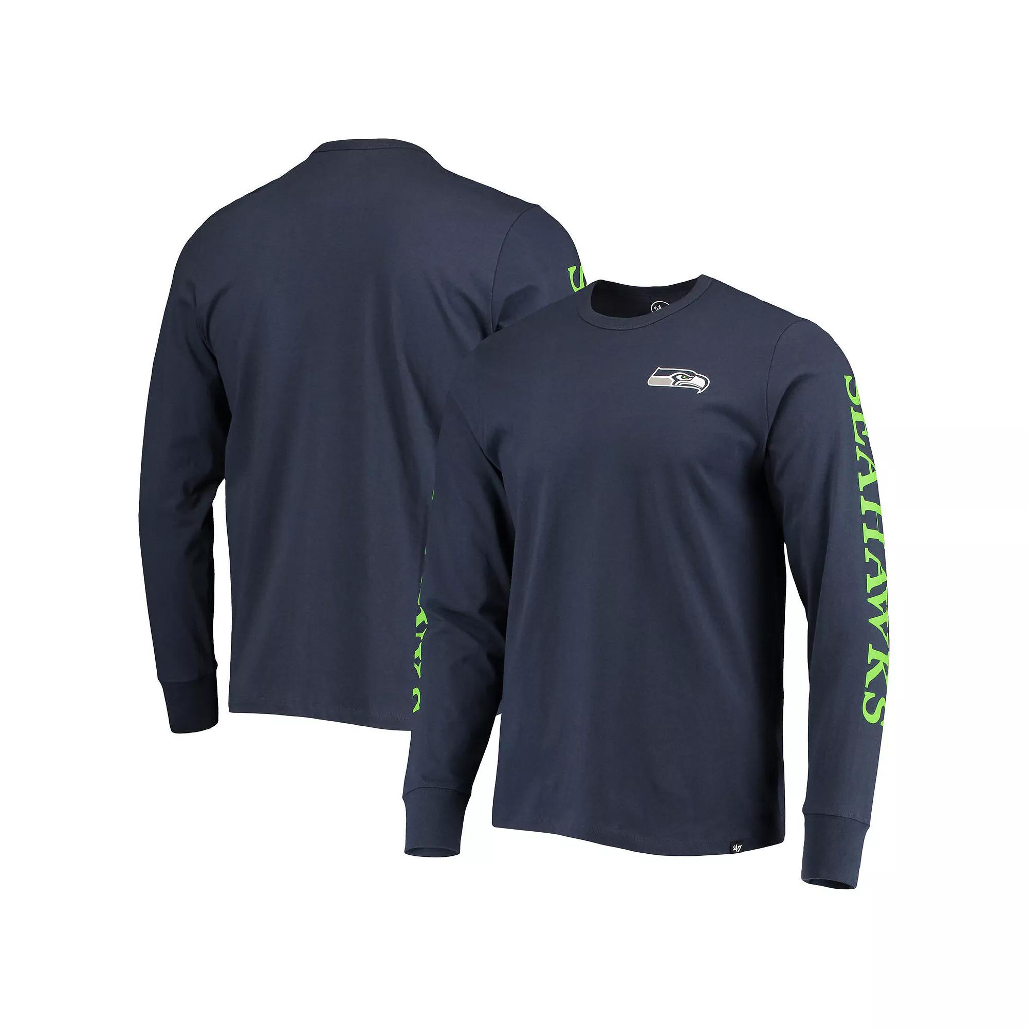 Mens 47 College Seattle Seahawks Franklin Long Sleeve T-Shirt Blue Product Image