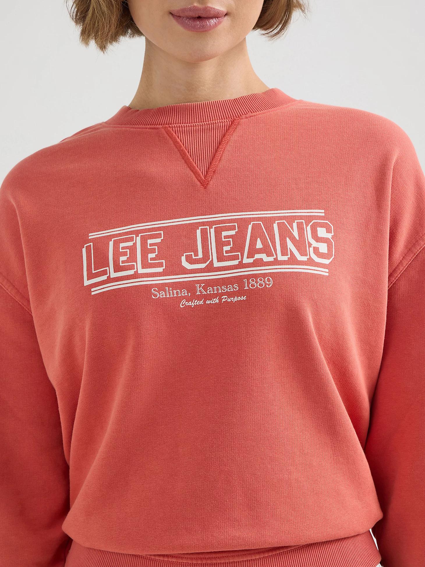 Women's Lee Jeans Crew Neck Graphic Sweatshirt | Women's Tops & Tees | Lee® Product Image