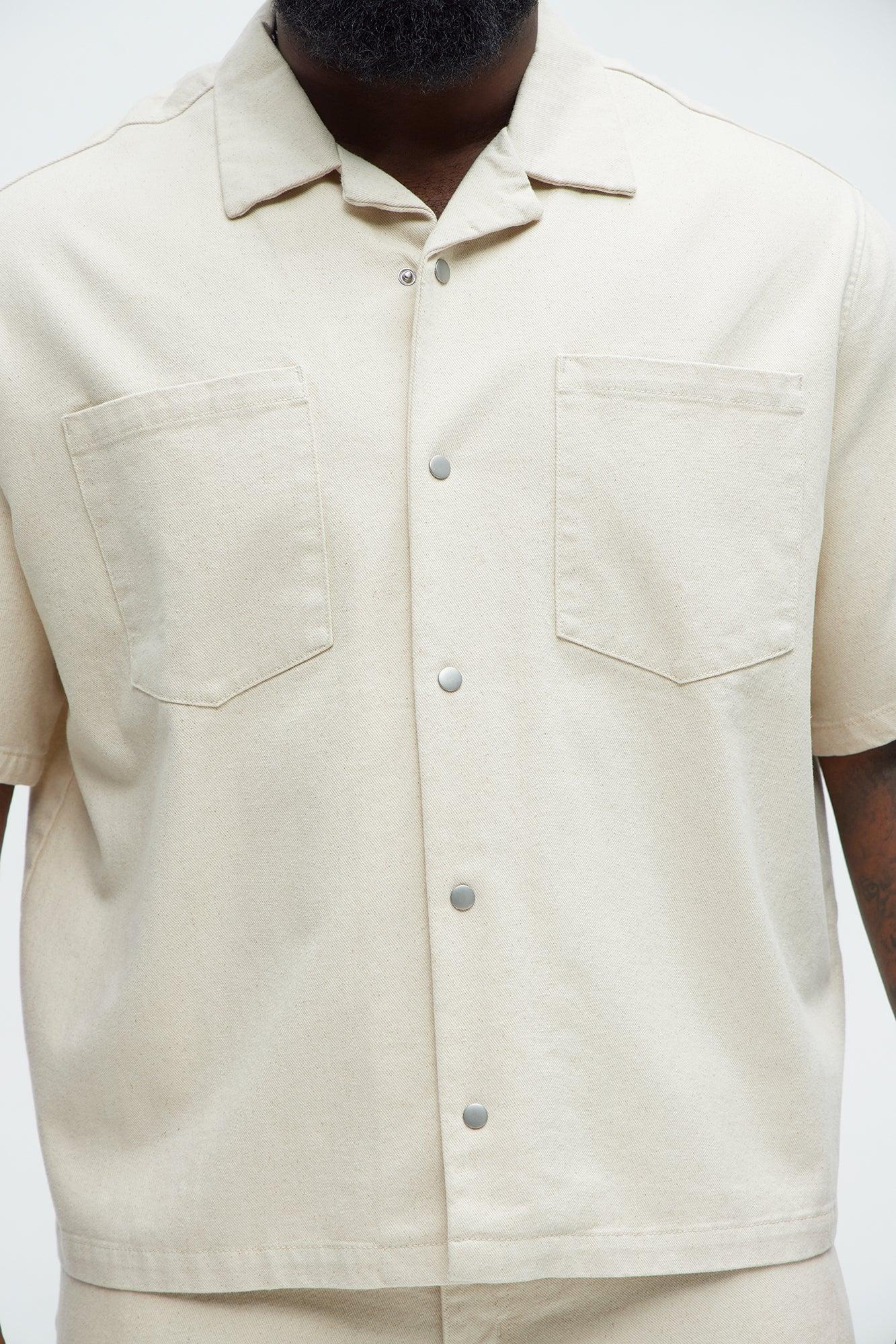 Colin True Denim Button Up Shirt - Sand Product Image