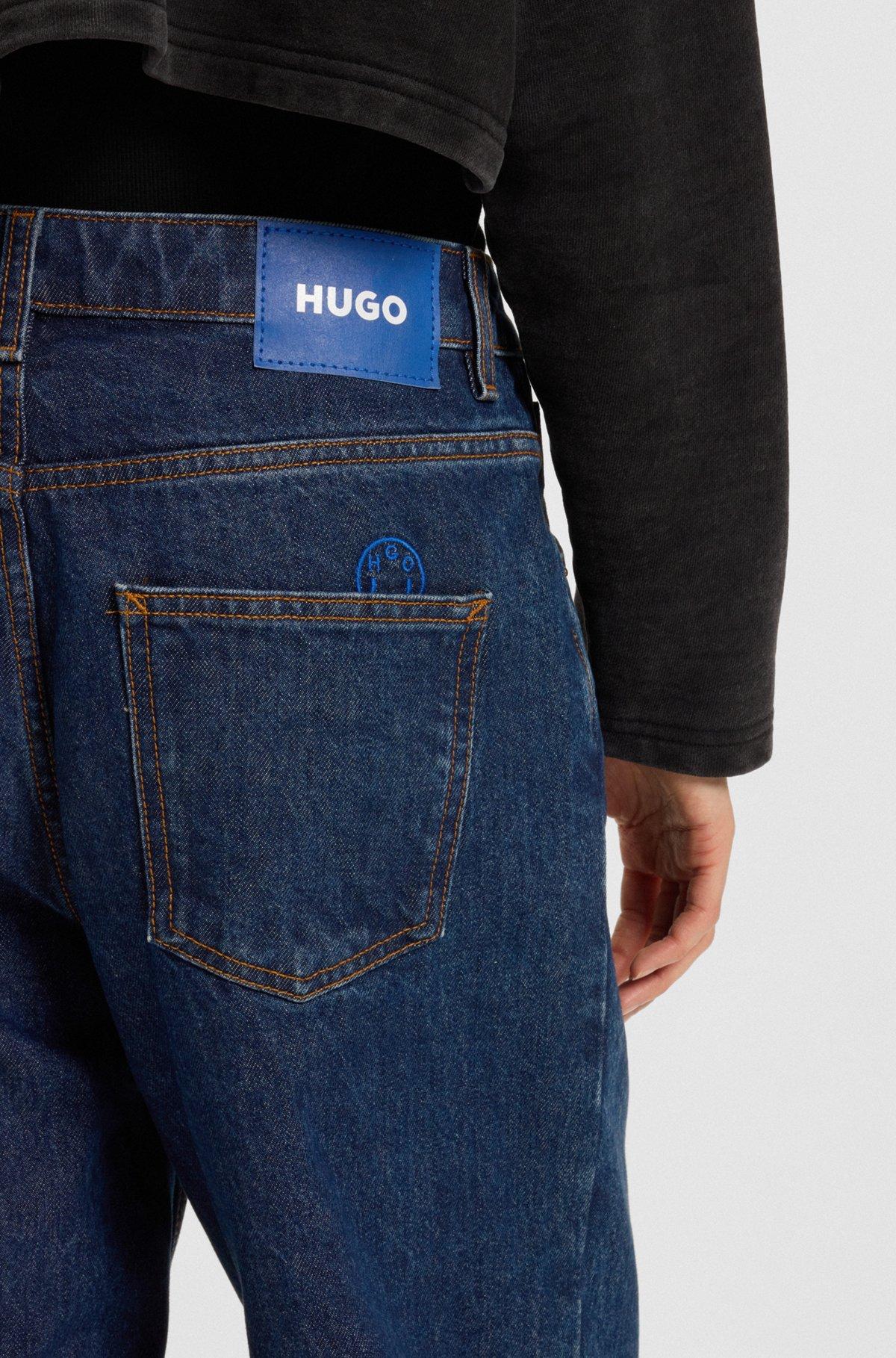 Relaxed-fit jeans in rinse-washed blue denim Product Image