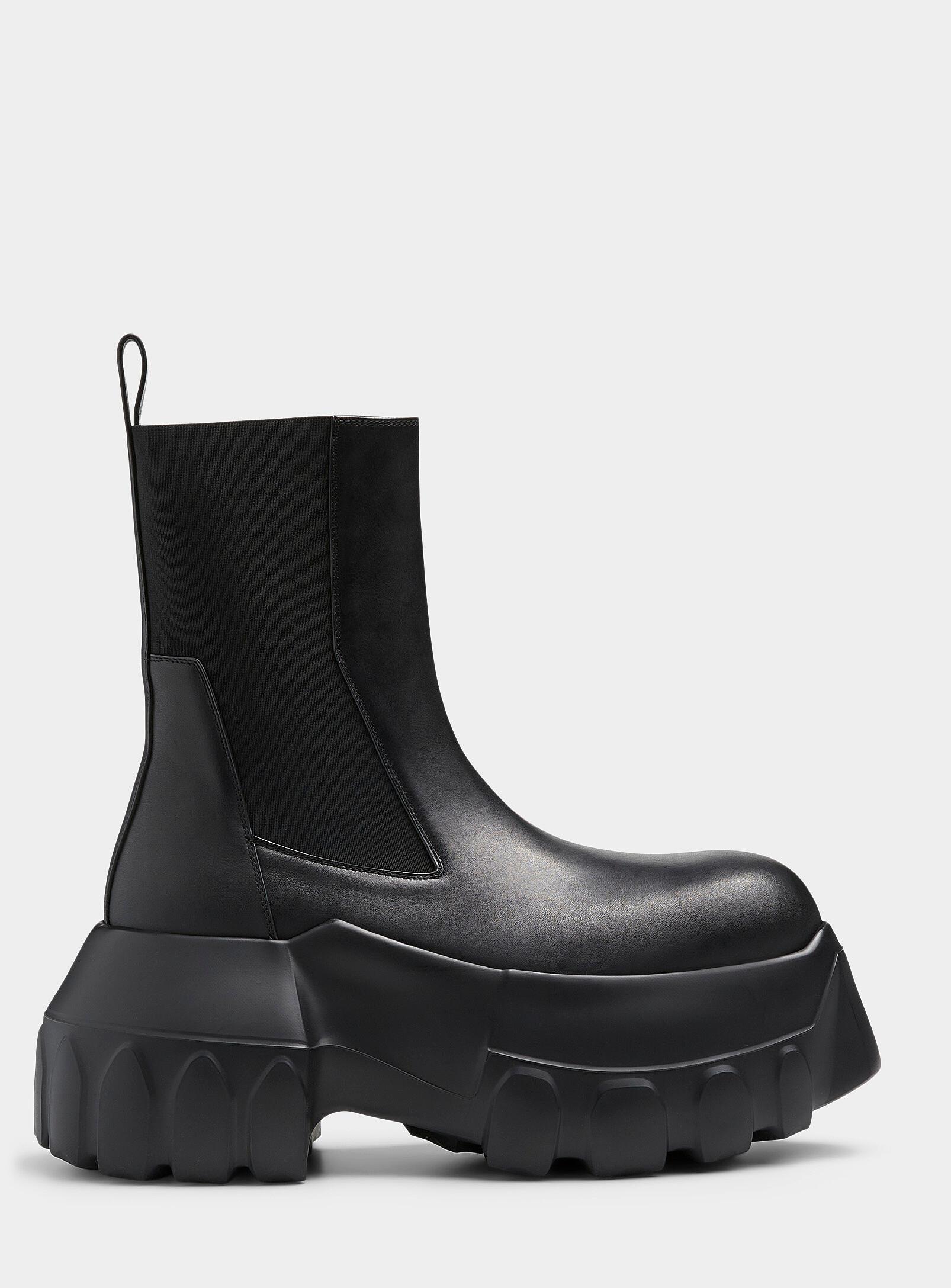 Black Hollywood Beatle Mega Tractor Chelsea Boots Product Image