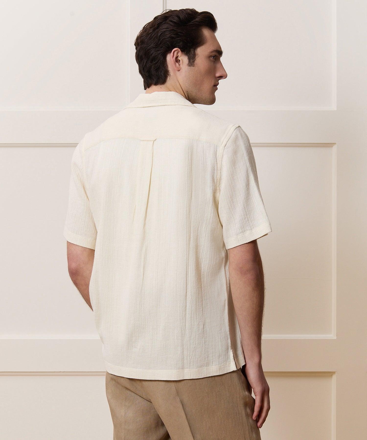 Relaxed Basketweave Camp Collar Shirt Product Image