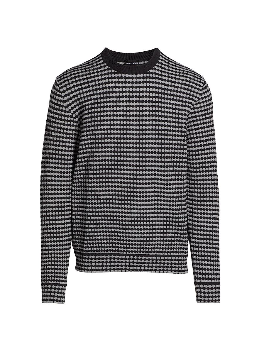Mens Dot-Effect Jacquard Sweater Product Image