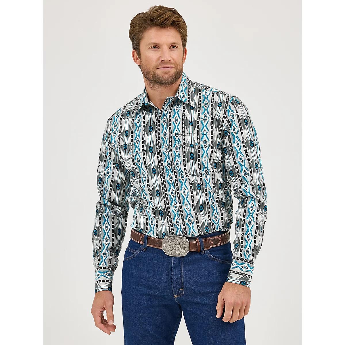Men's Checotah® Long Sleeve Western Snap Printed Shirt Contrast Product Image