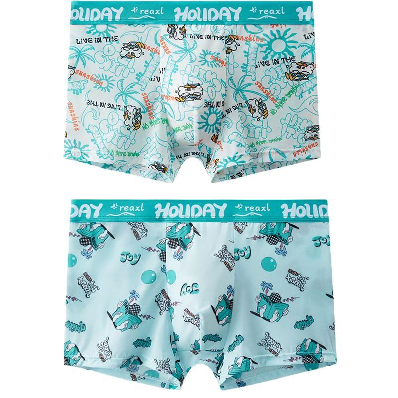 Set of 2: Cartoon Print Boxer Briefs Product Image