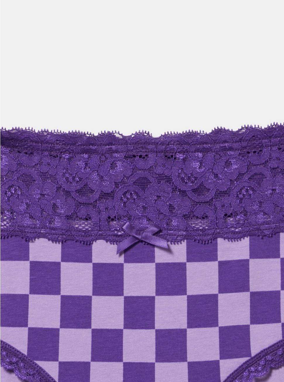 Cotton Mid-Rise Hipster Lace Trim Panty Product Image