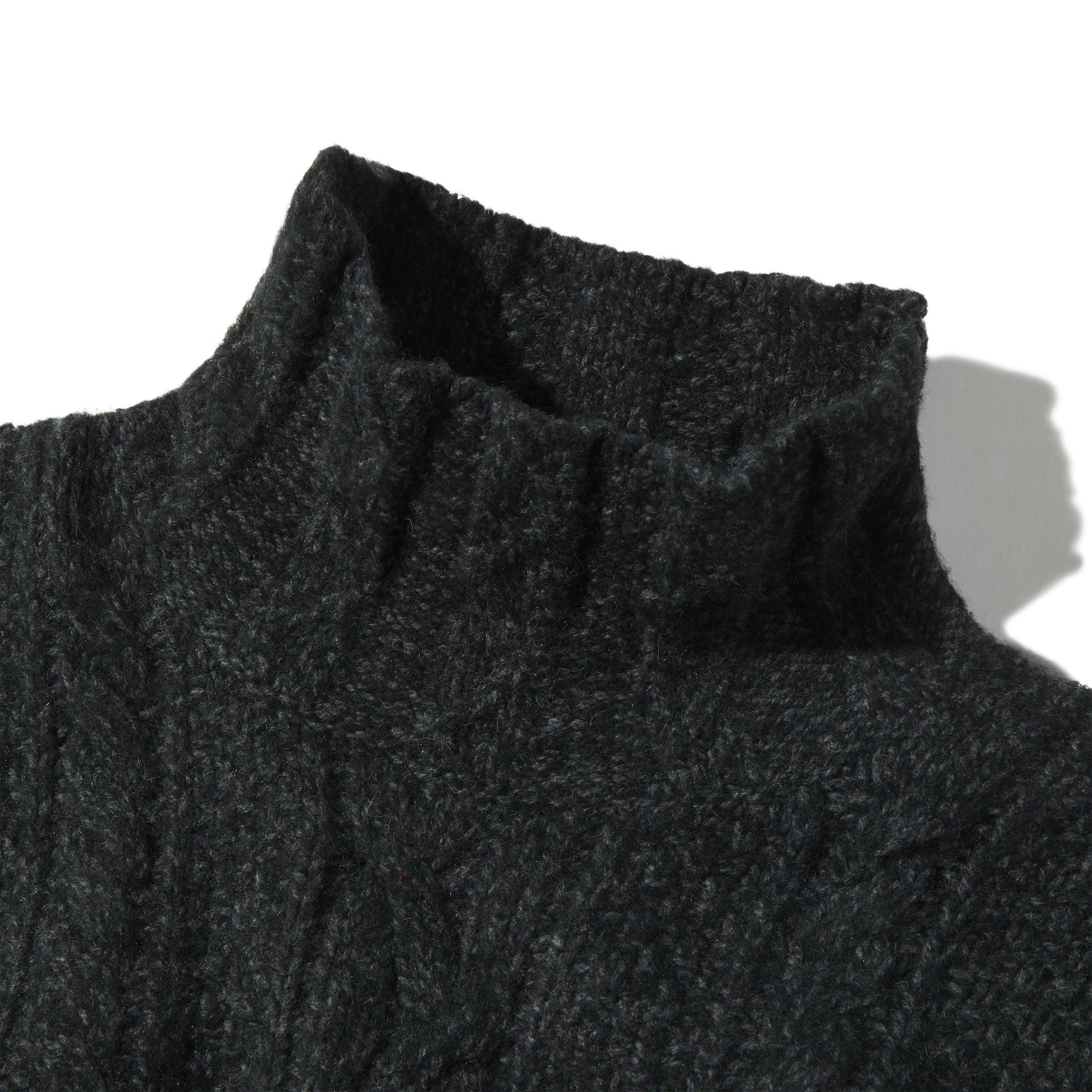 Fisherman Cable Turtleneck - Charcoal Navy Product Image