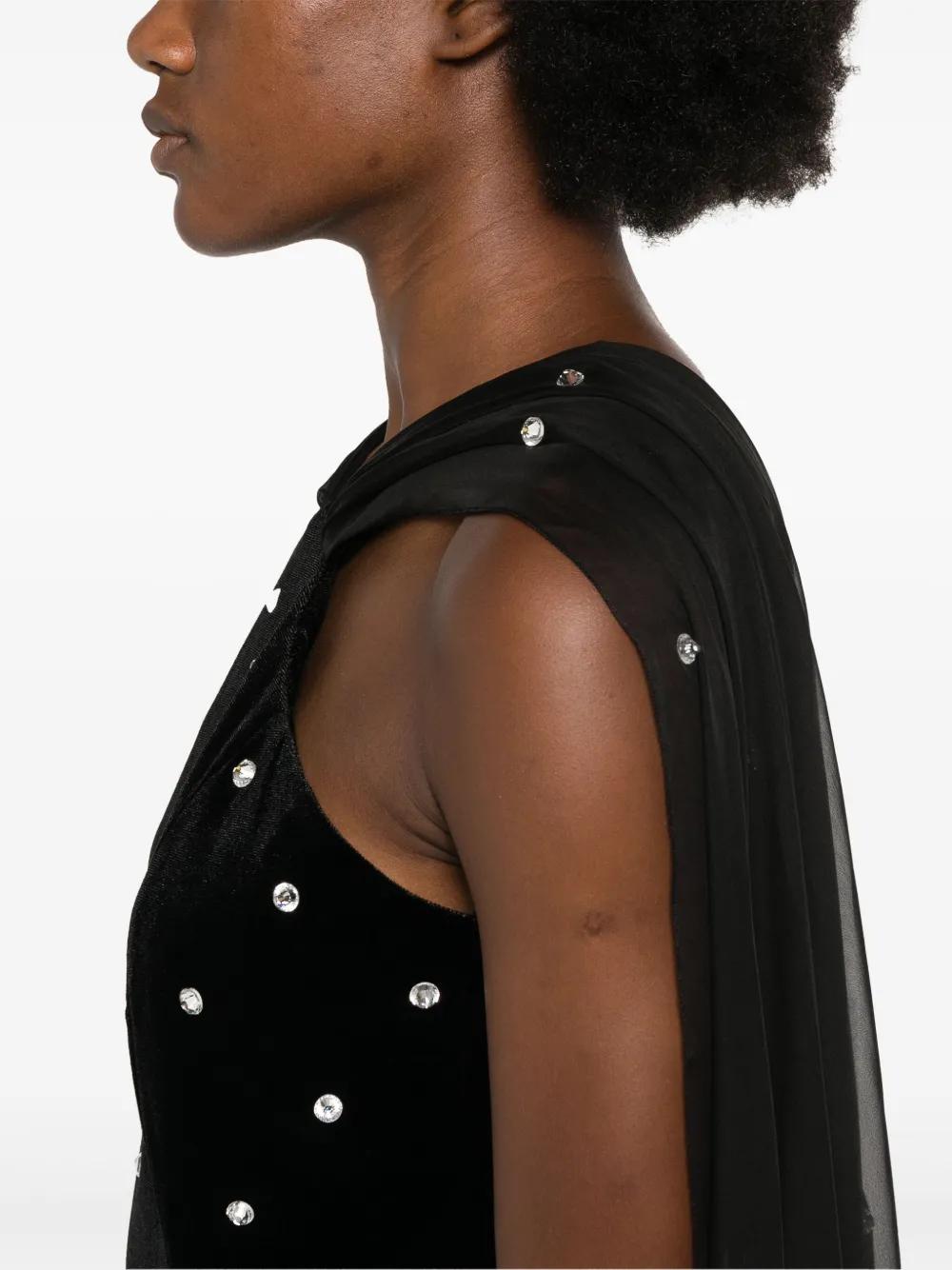 embroidered velvet dress Product Image