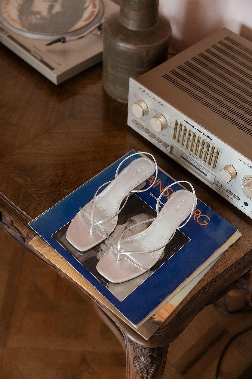 Thong Strap Wedge Heels Product Image