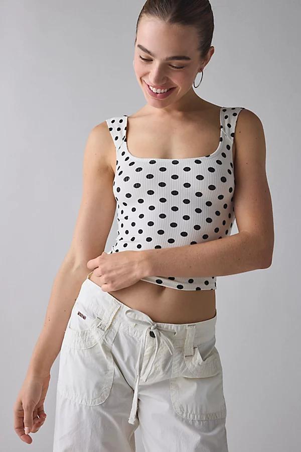 BDG Ribbed Square Neck Tank Top Womens at Urban Outfitters Product Image