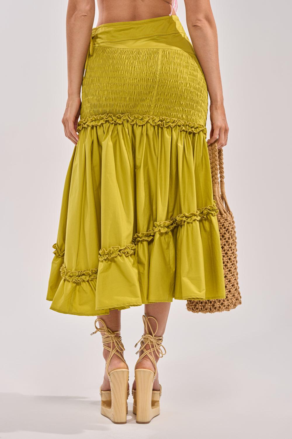 IT ONLY GETS BETTER RUCHED MAXI SKIRT Product Image