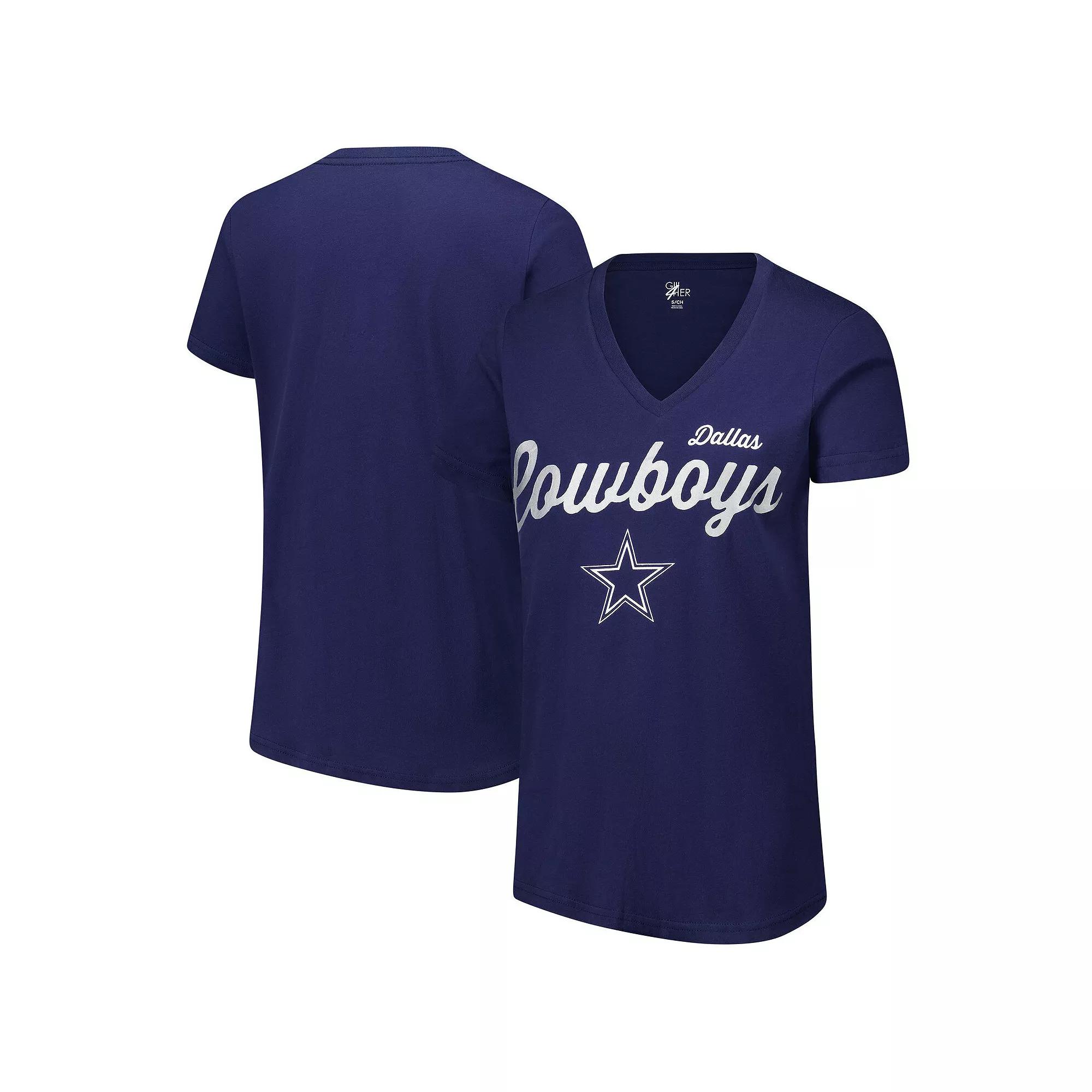 Womens G-III 4Her by Carl Banks Dallas Cowboys Post Season V-Neck T-Shirt Blue Product Image