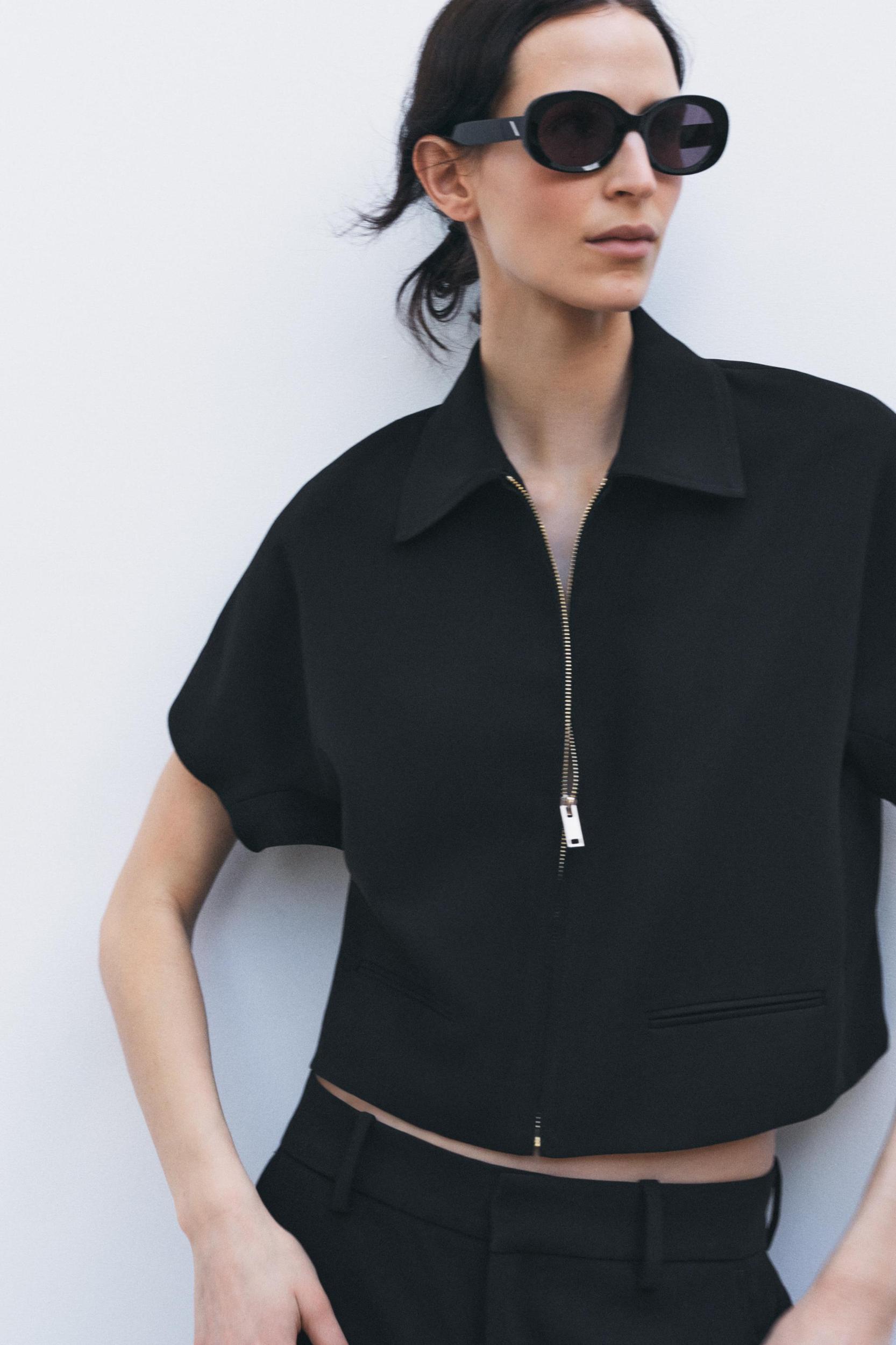 ZW COLLECTION CROPPED JACKET Product Image