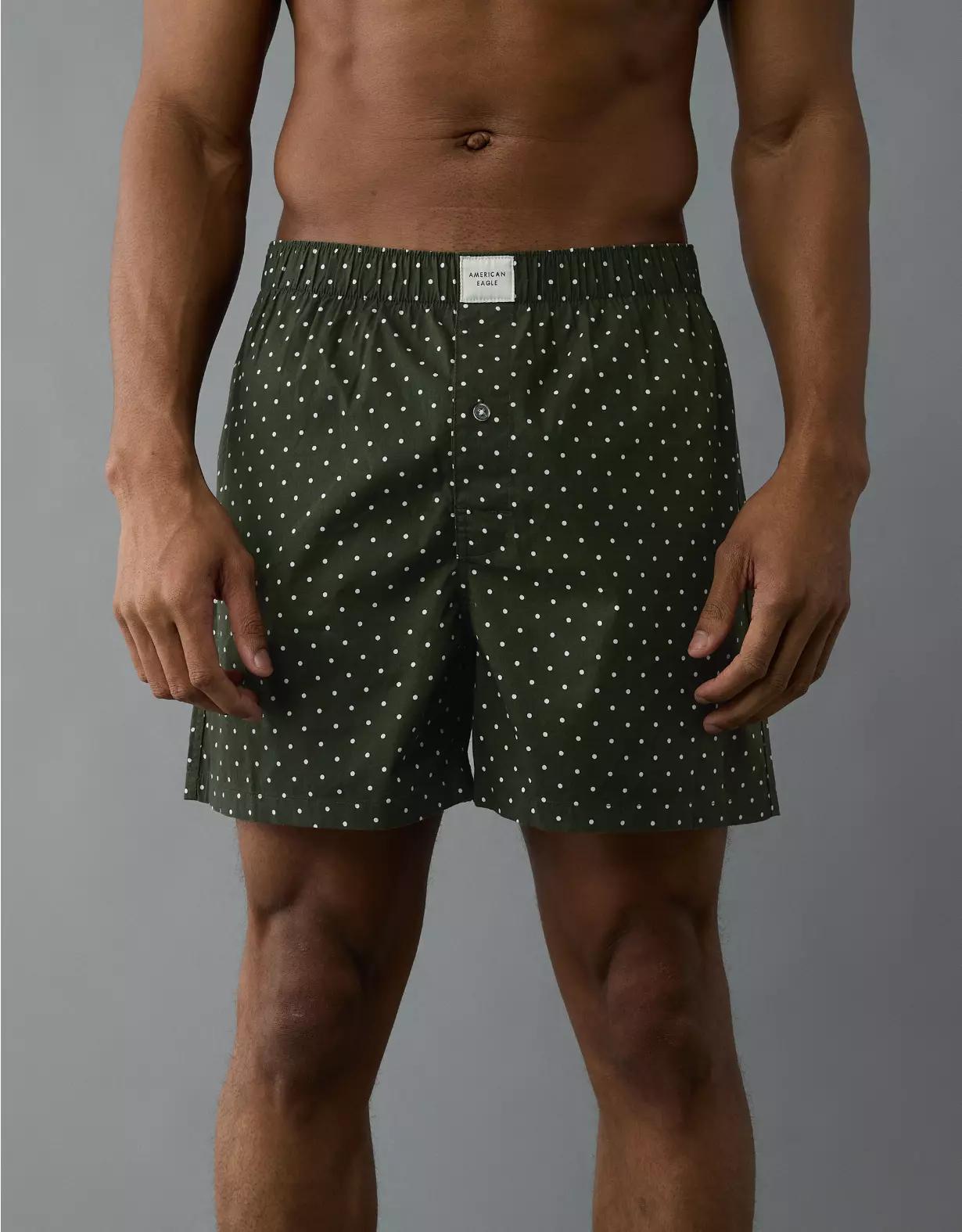 AEO Men's Checkerboard Satin Pocket Boxer Short Product Image