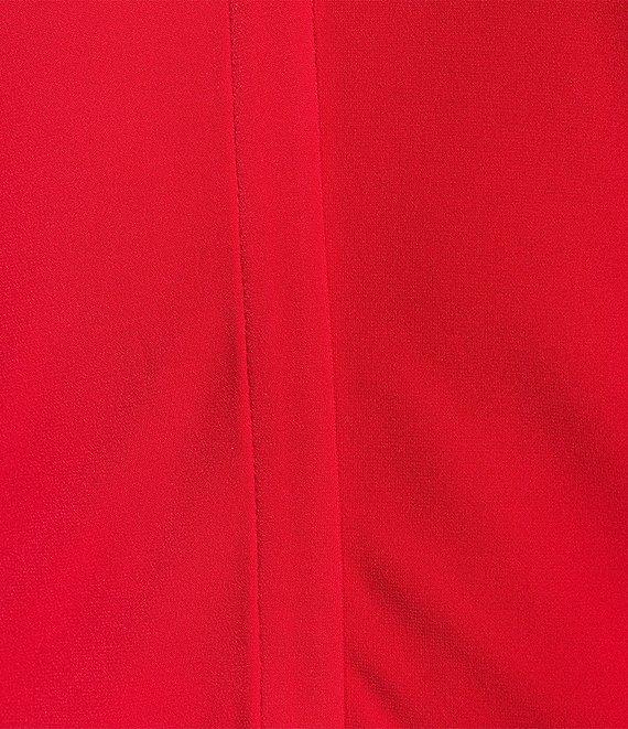 Calvin Klein Matte Jersey V-Neck Shoulder Pleat Sleeveless Top Product Image