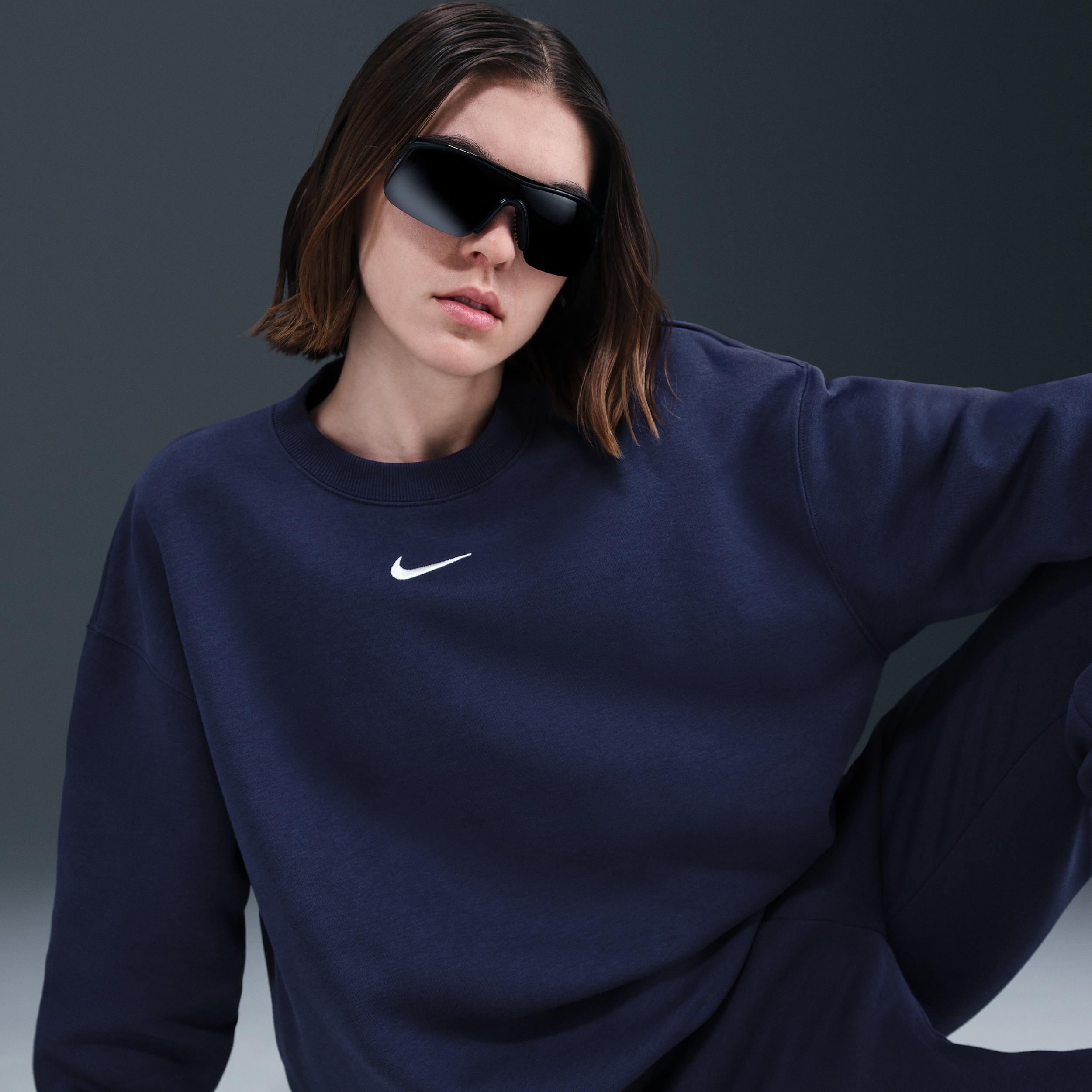 Womens Nike Sportswear Phoenix Fleece Oversized Crew-Neck Sweatshirt | FZ4270-410 Product Image