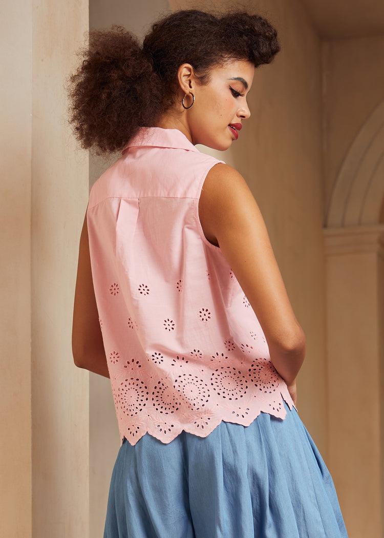 Spotlight Spark Embroidered Sleeveless Shirt Product Image