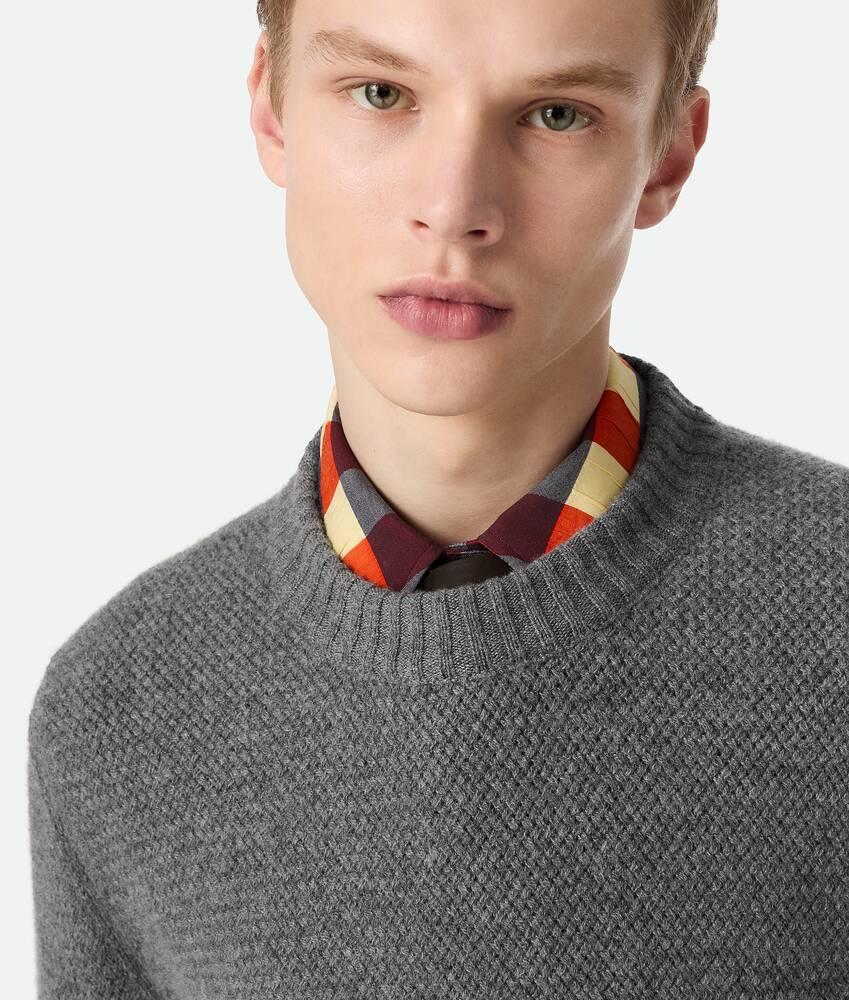 Men's Cashmere Jumper in Dark grey melange Product Image