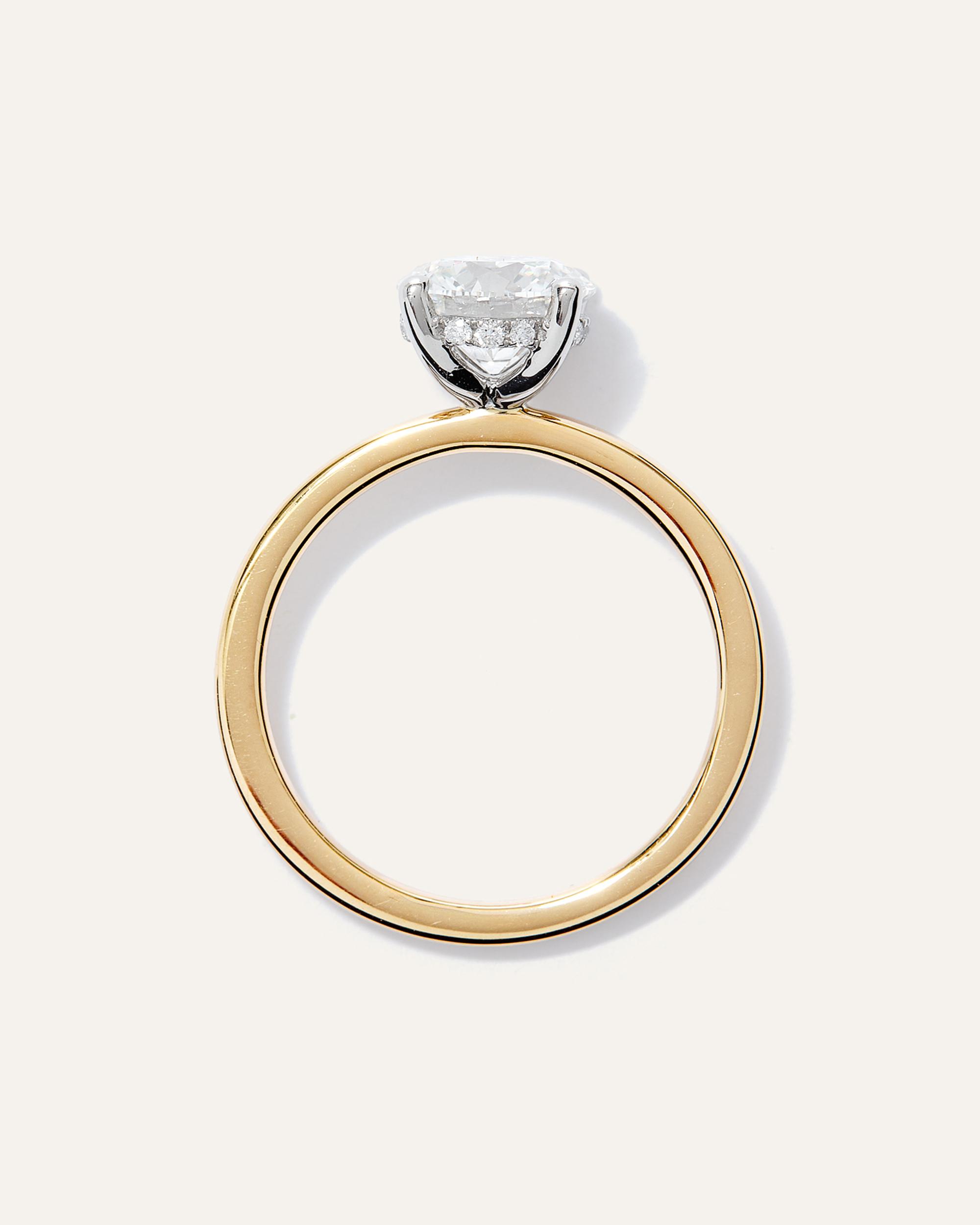 Quince | Women's Lab Grown Diamond Round Petite Hidden Halo Engagement Ring Product Image