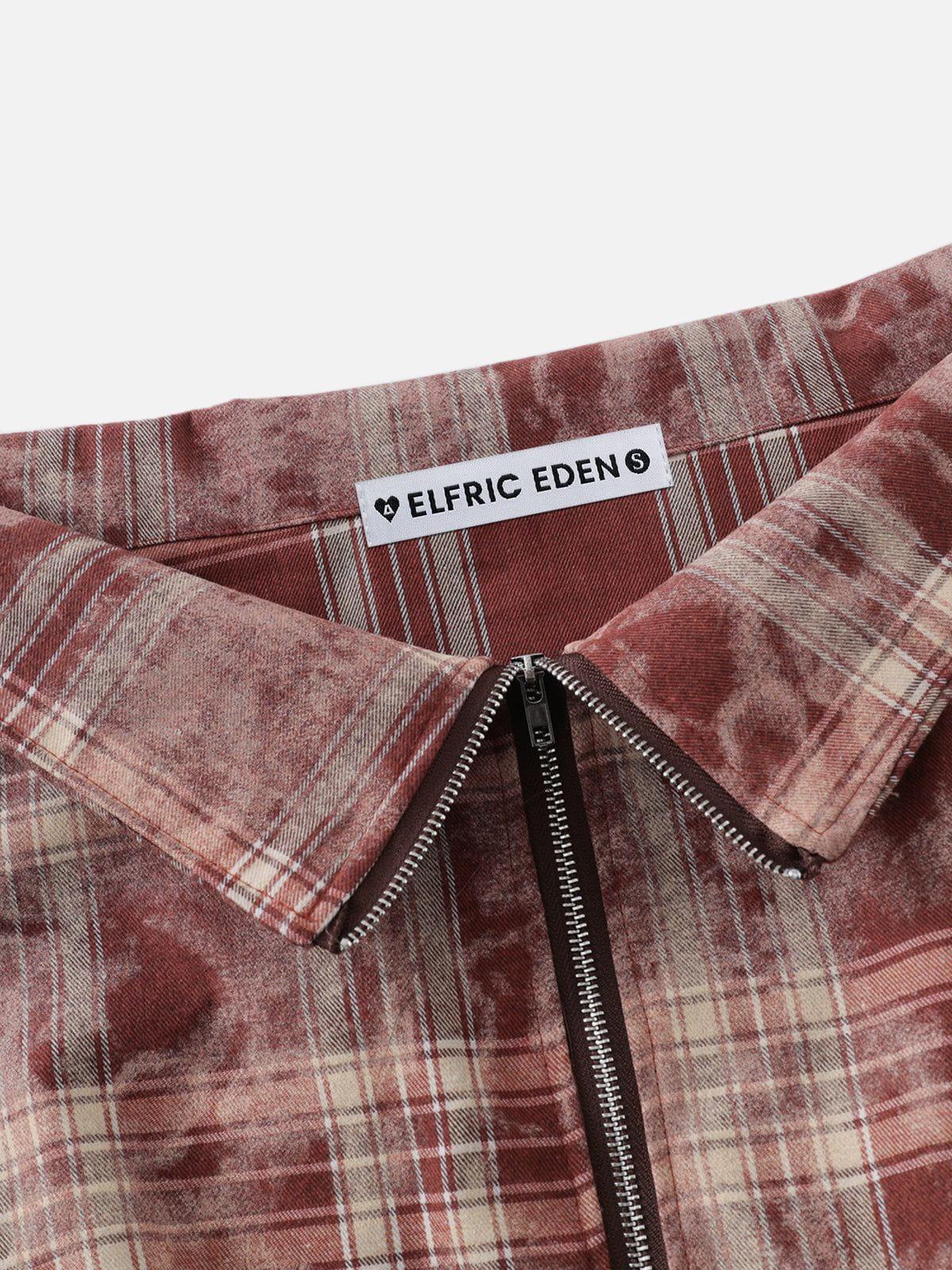 Aelfric Eden Tie Dye Plaid Long Sleeve Tee Female Product Image