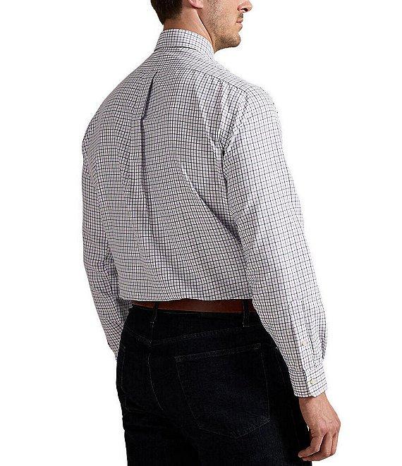 Polo Ralph Lauren Big & Tall Classic Fit Performance Stretch Plaid Check Oxford Long Sleeve Woven Shirt Product Image