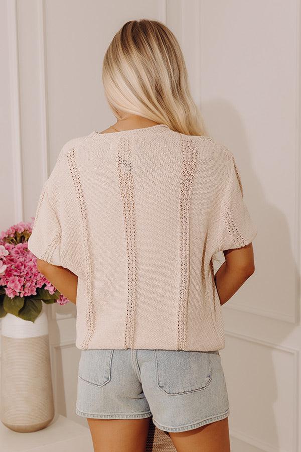 Kind Moment Knit Top in Light Oatmeal Product Image