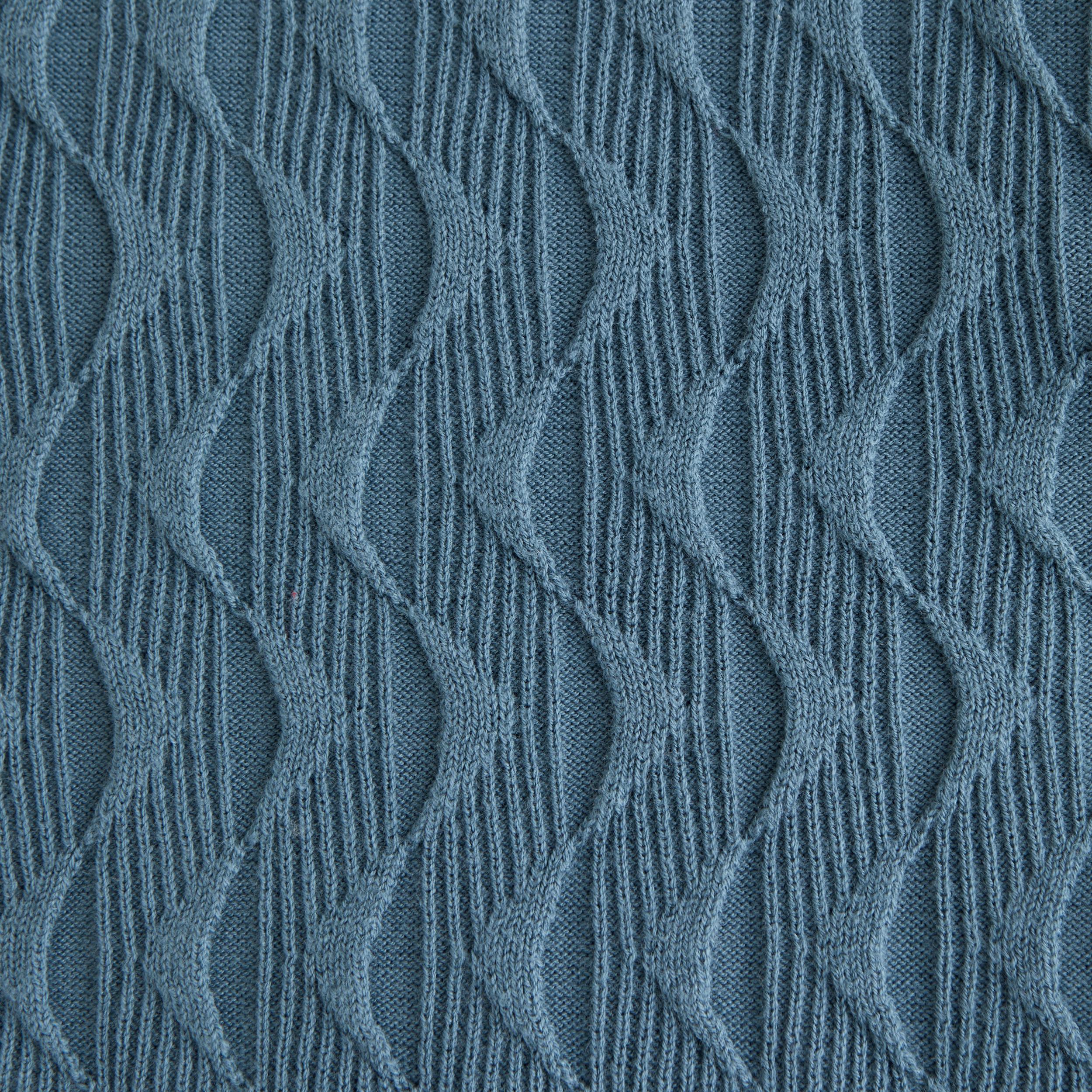 Geometric Stitch Button-Through Sweater Polo Product Image