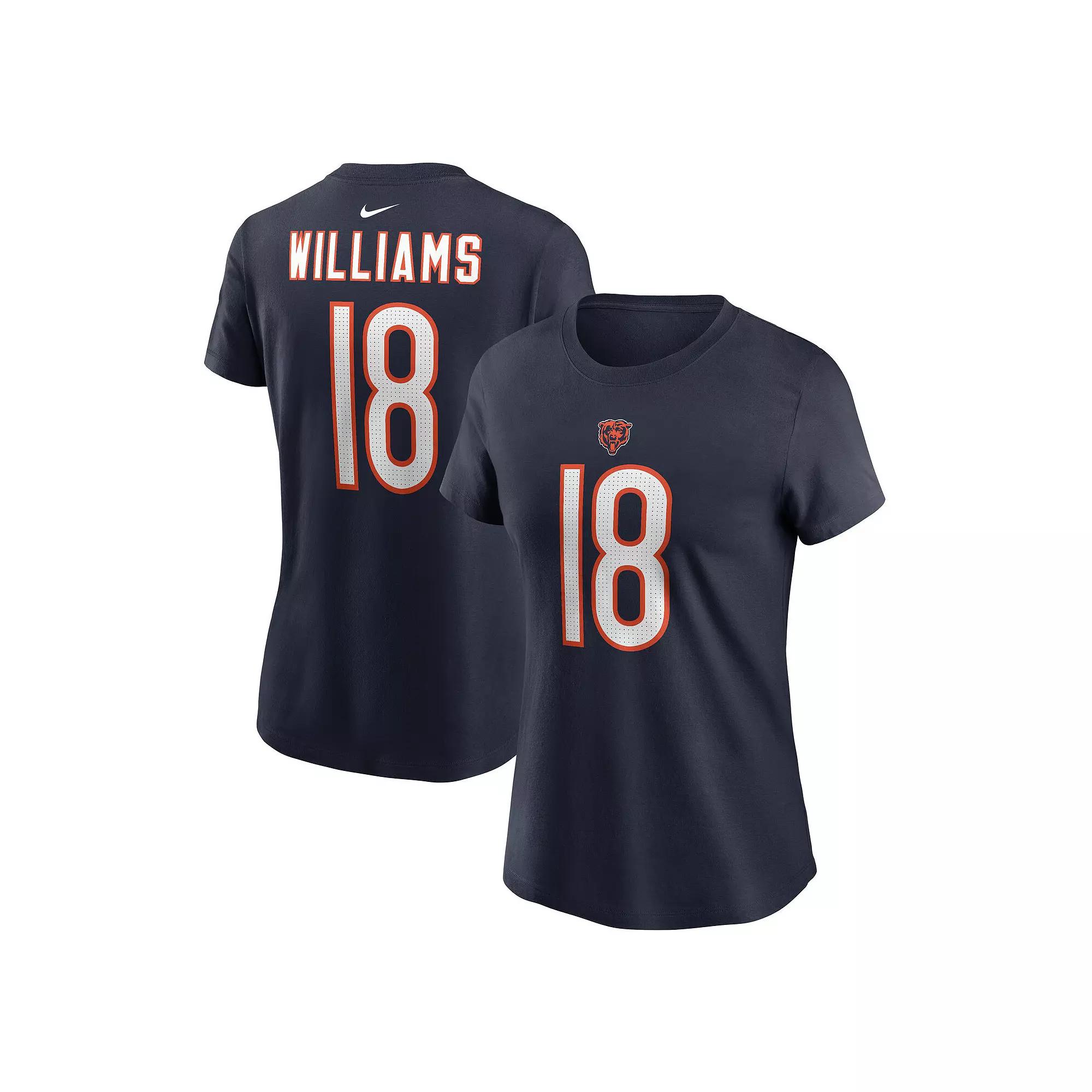 Women's Nike Caleb Williams Navy Chicago Bears 2024 NFL Draft First Round Pick Name & Number T-Shirt,  Product Image