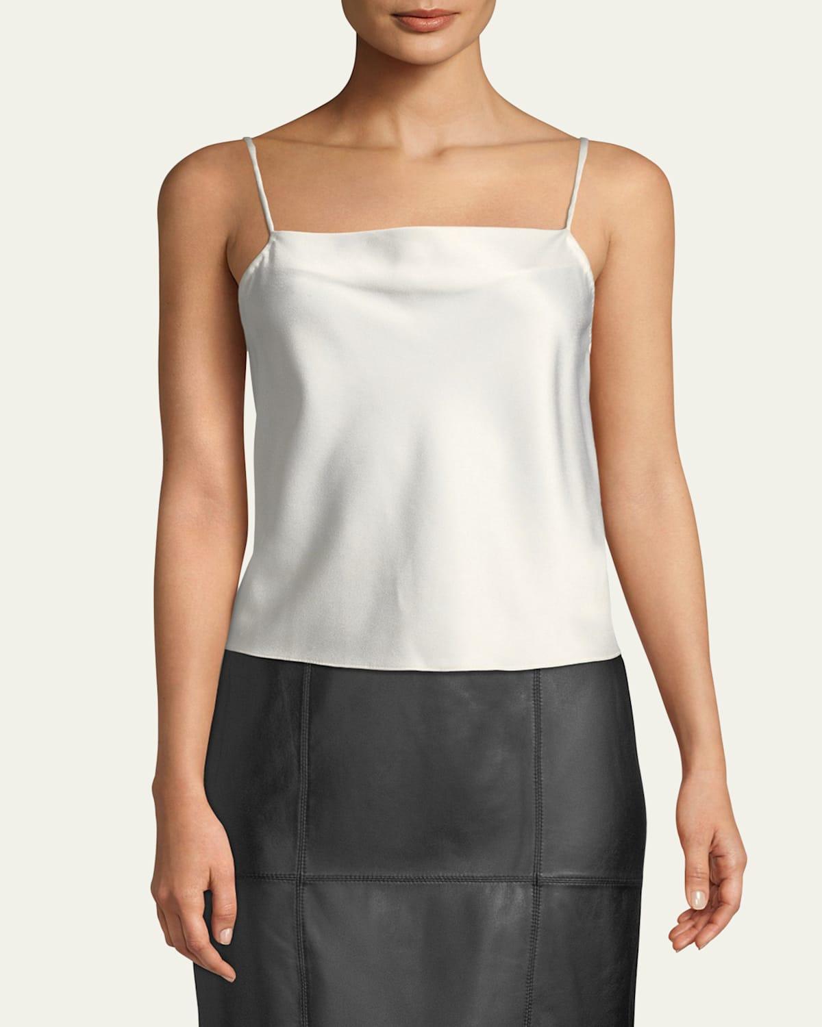 Womens Harmon Draped Satin Tank Top Product Image