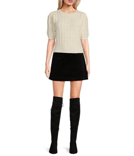 Copper Key Velveteen Mini Skirt Product Image