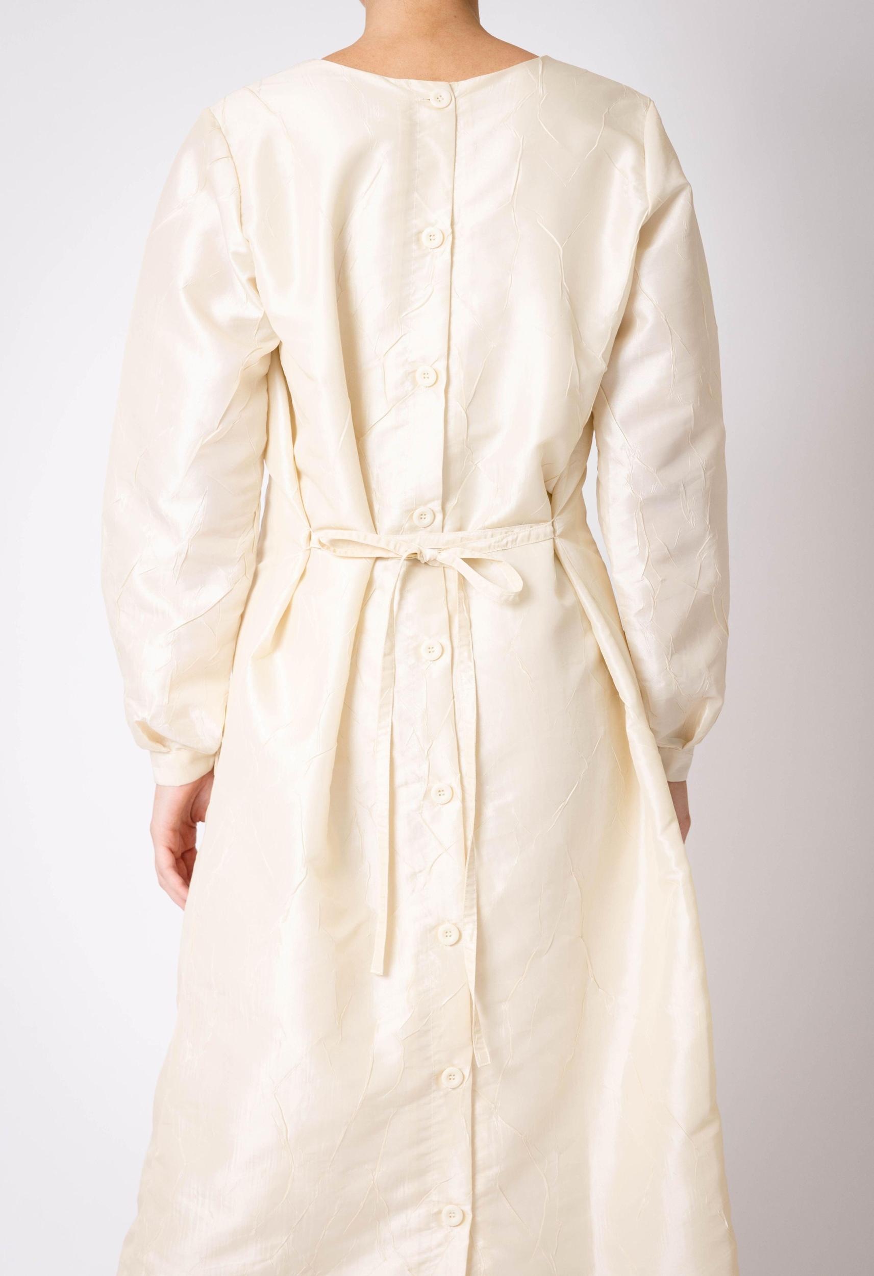 Hera Button Down Dress In Ivory Product Image