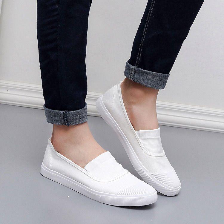 Canvas Panel Slip-On Sneakers Product Image