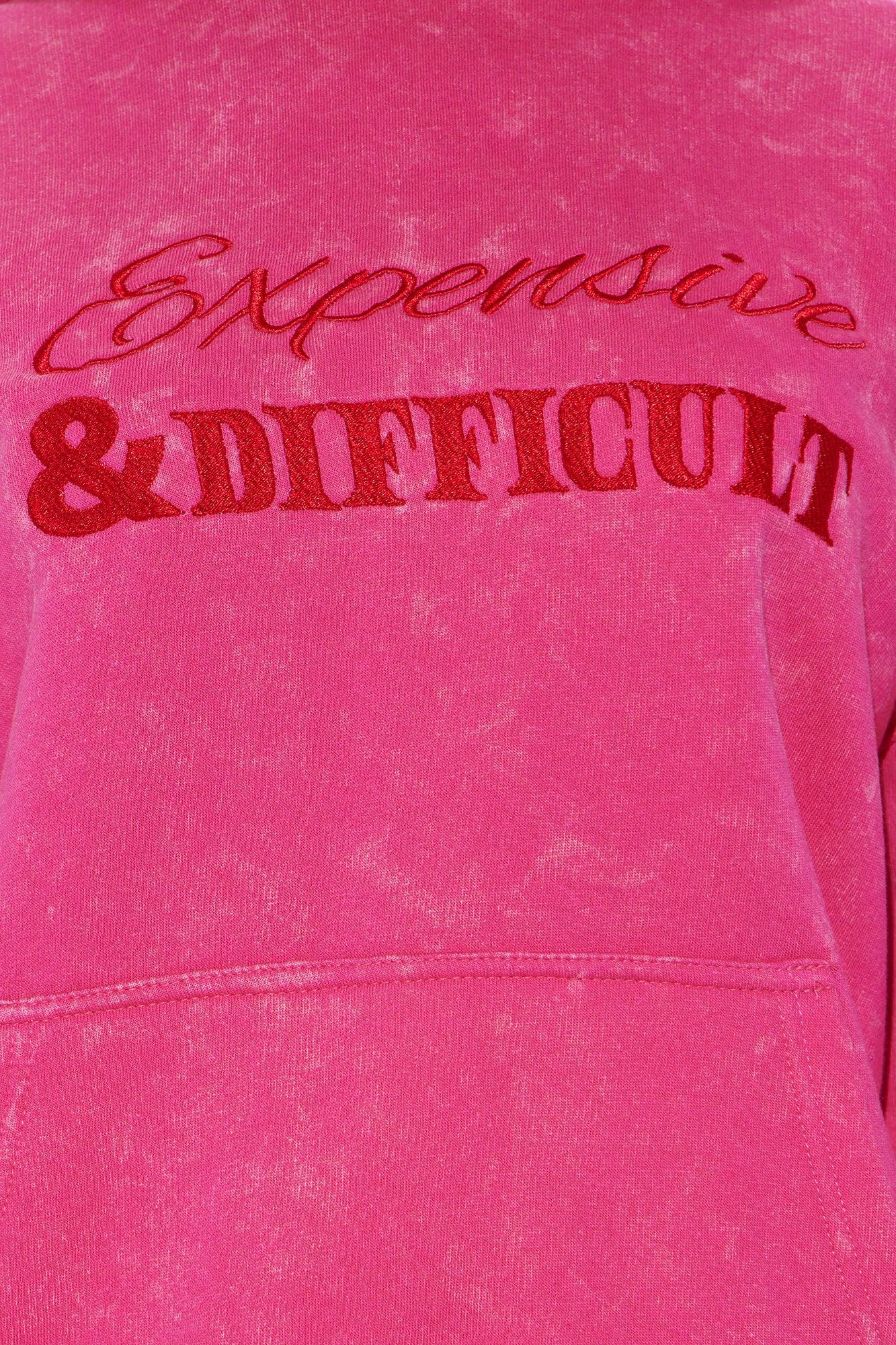 Expensive & Difficult Fleece Skirt Set - Hot Pink Product Image
