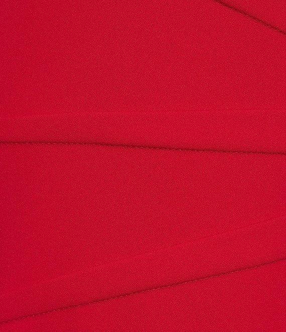 Calvin Klein Round Neck Sleeveless Ruched Waist Dress Product Image