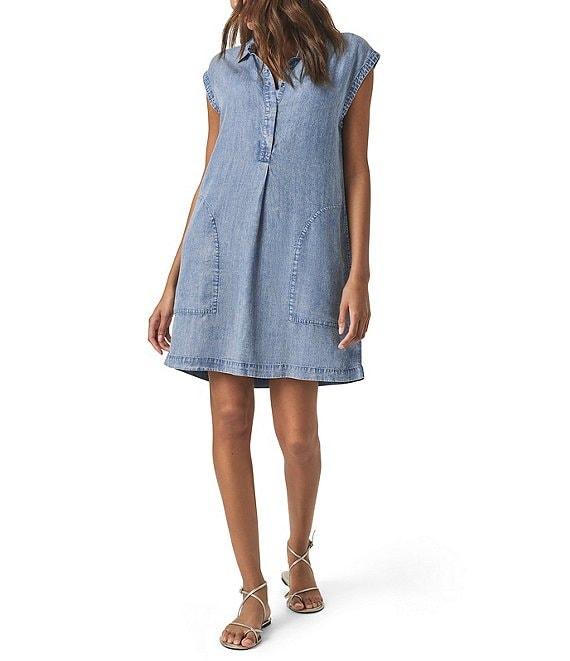 Splendid Wren Notch Collar Cap Sleeve A-Line Mini Dress Product Image