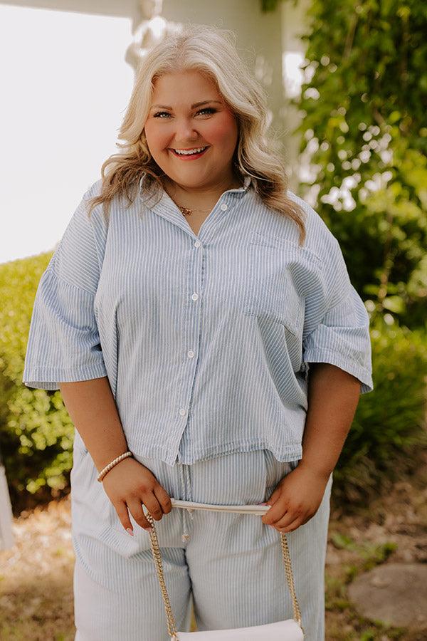 Coastal Dreams Chambray Button Up Curves Product Image